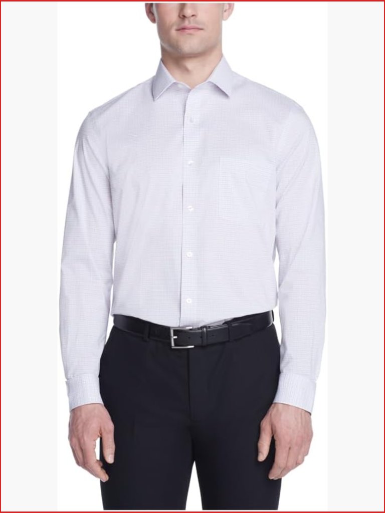 Ultra Wrinkle Free Dress Shirt With Flex Collar And Stretch Fabric